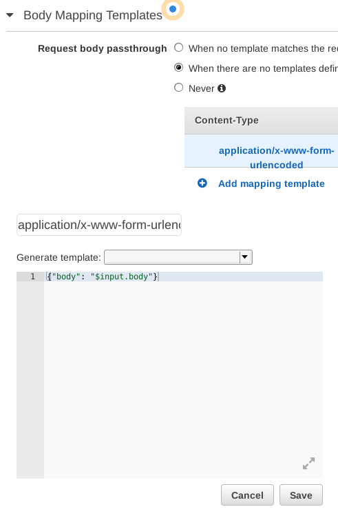 Integration request template