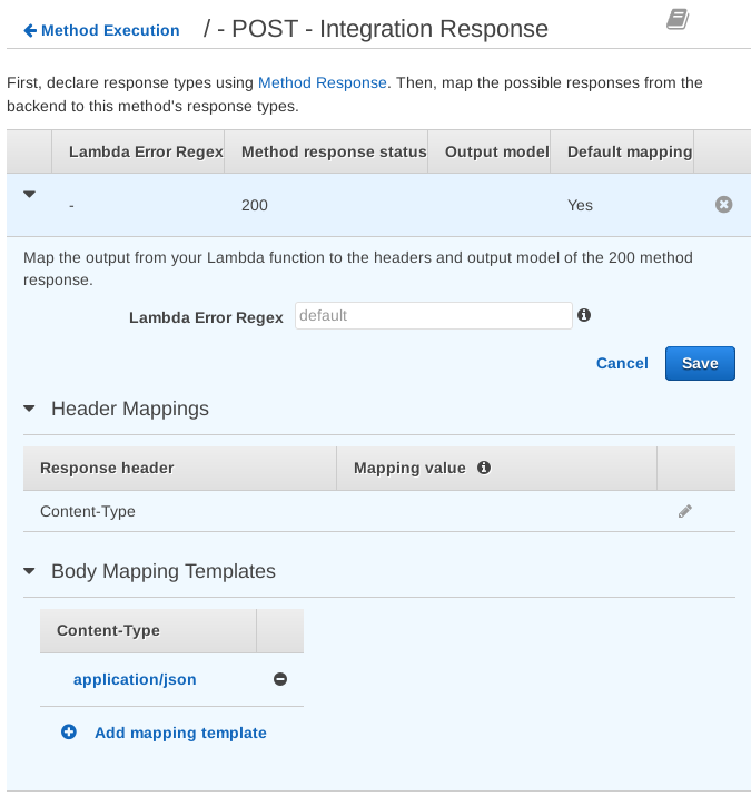 Integration Response